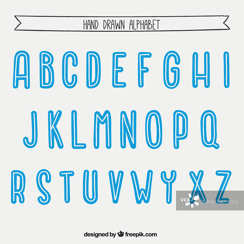 手绘字母表图片素材