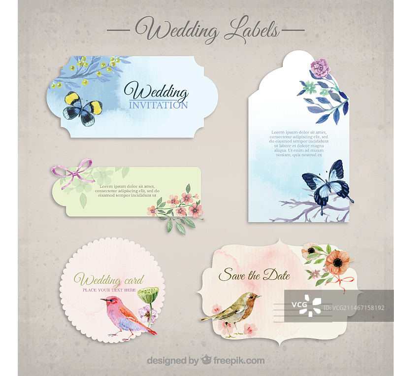 婚礼邀请函合集图片素材