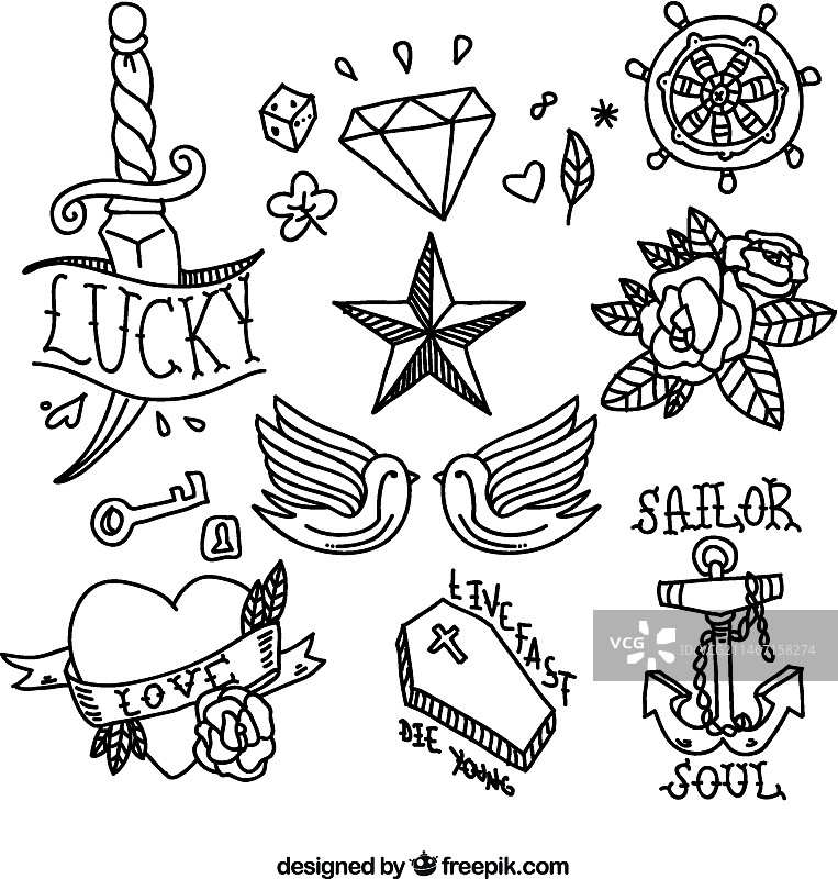 纹身涂鸦合集图片素材