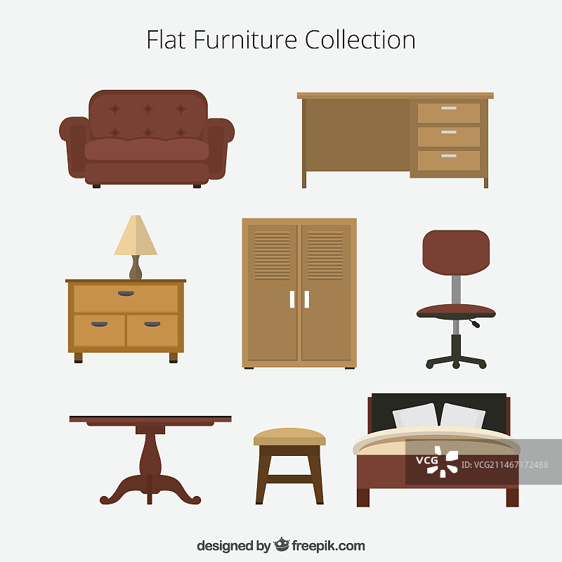 扁平风家具合集图片素材