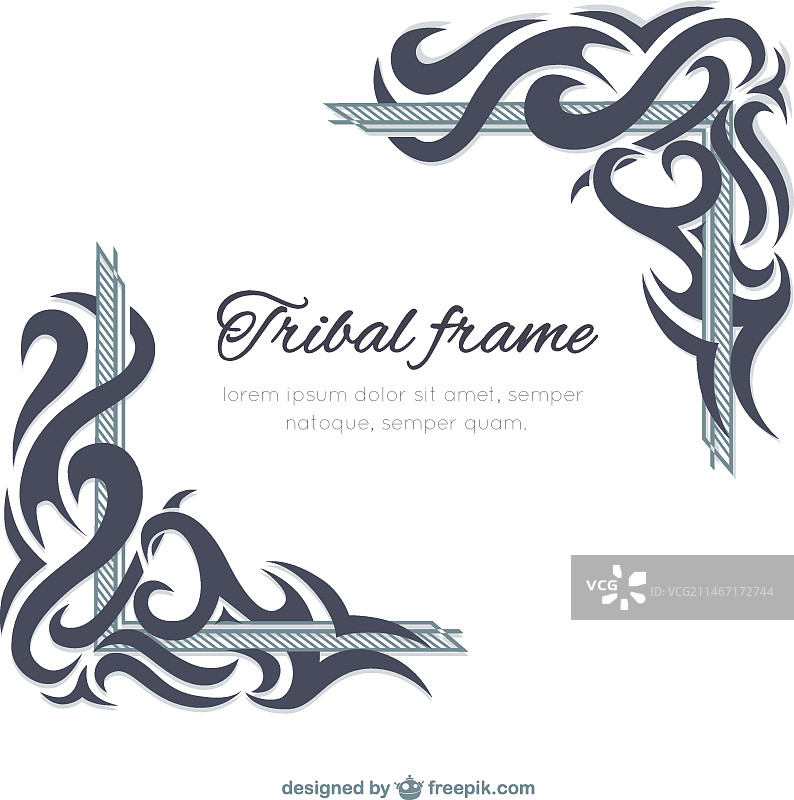 部落框架模板图片素材