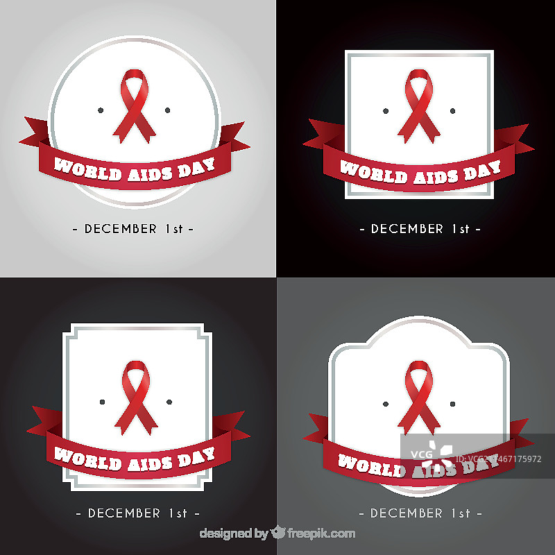 世界艾滋病日徽章图片素材