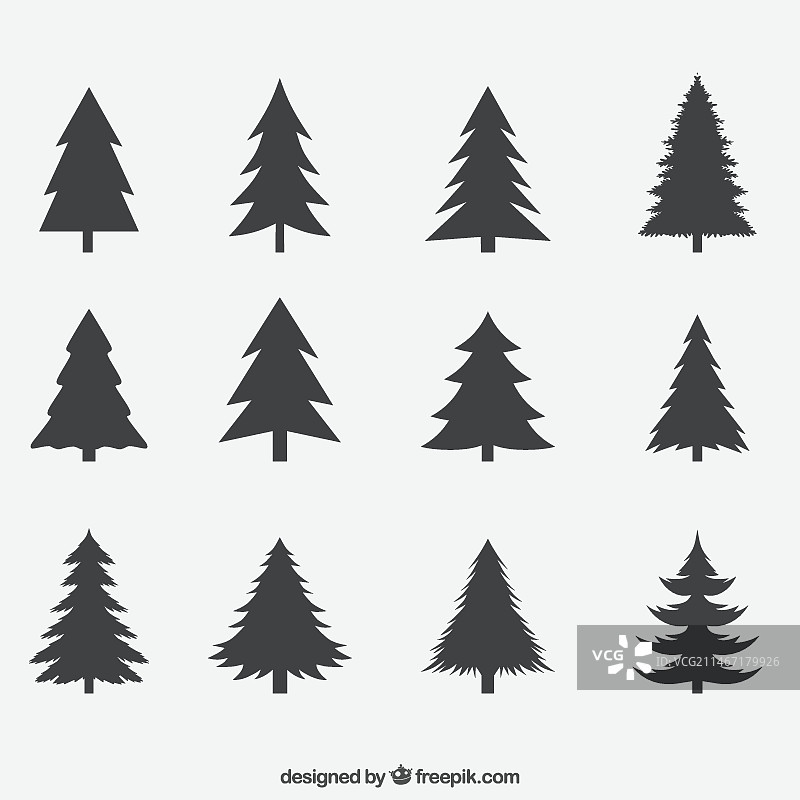 松树剪影素材图片素材