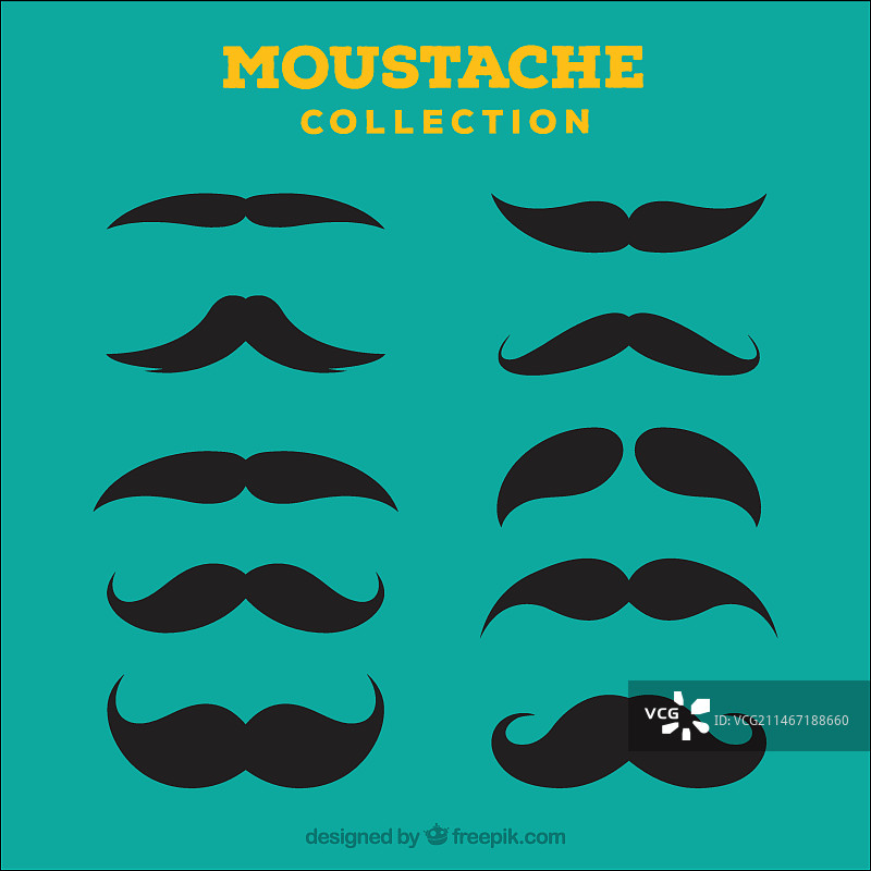 胡子图标合集图片素材