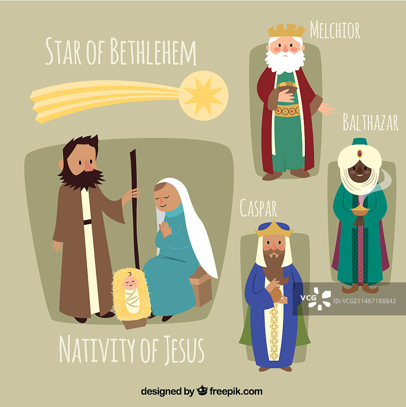 耶稣诞生插画图片素材