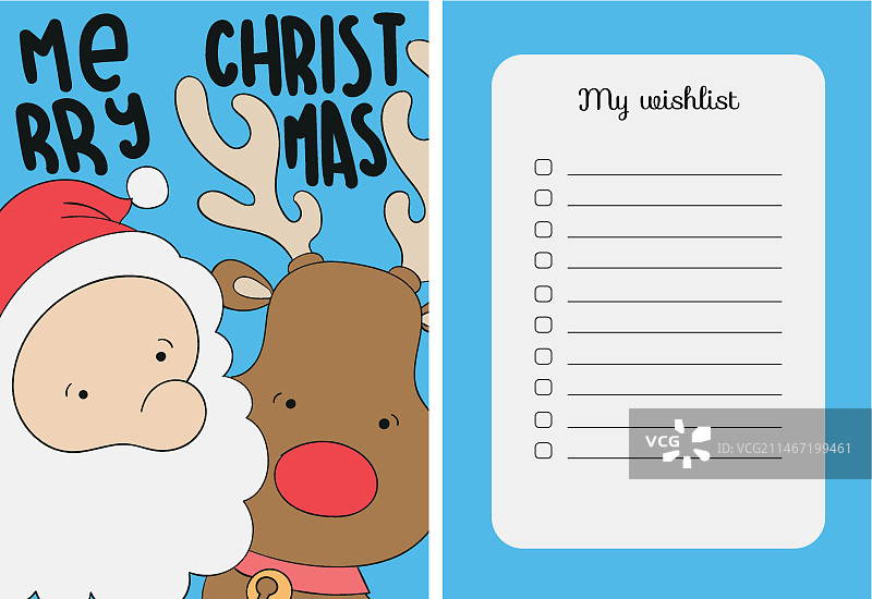 写给圣诞老人的可爱愿望清单图片素材