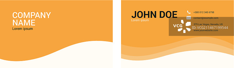 黄色名片图片素材