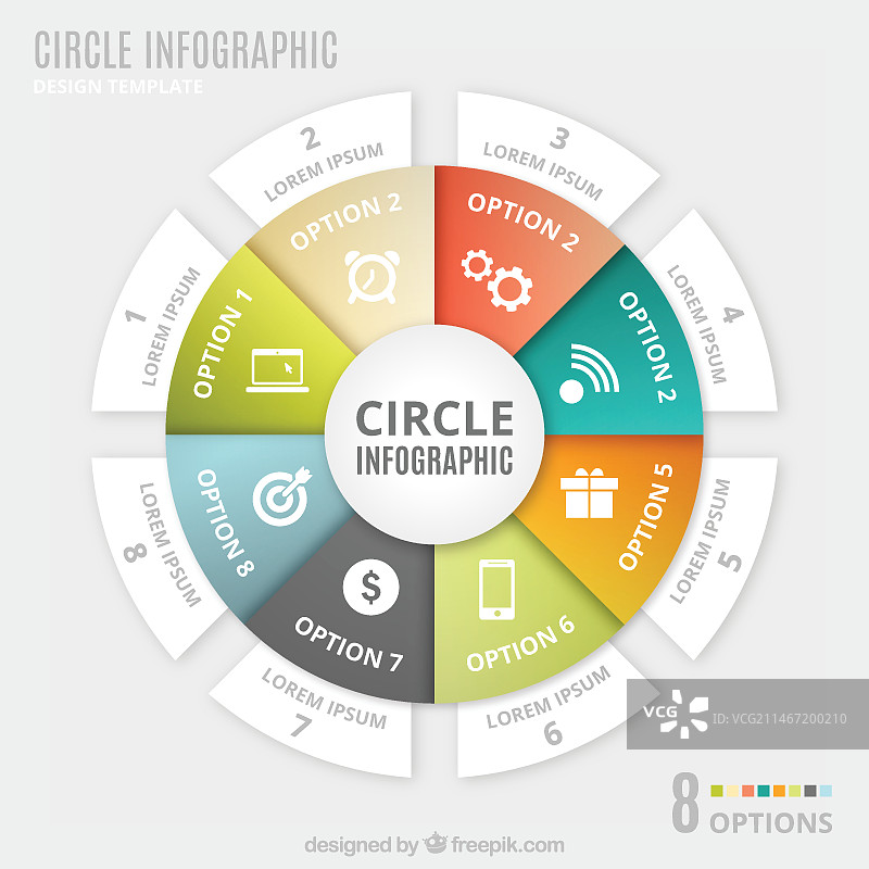 彩色圆形图案图片素材