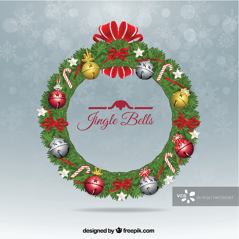 圣诞节铃铛花环图片素材