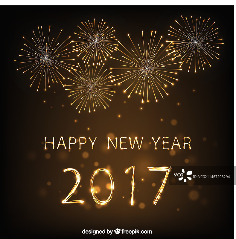 2017新年烟花背景图片素材