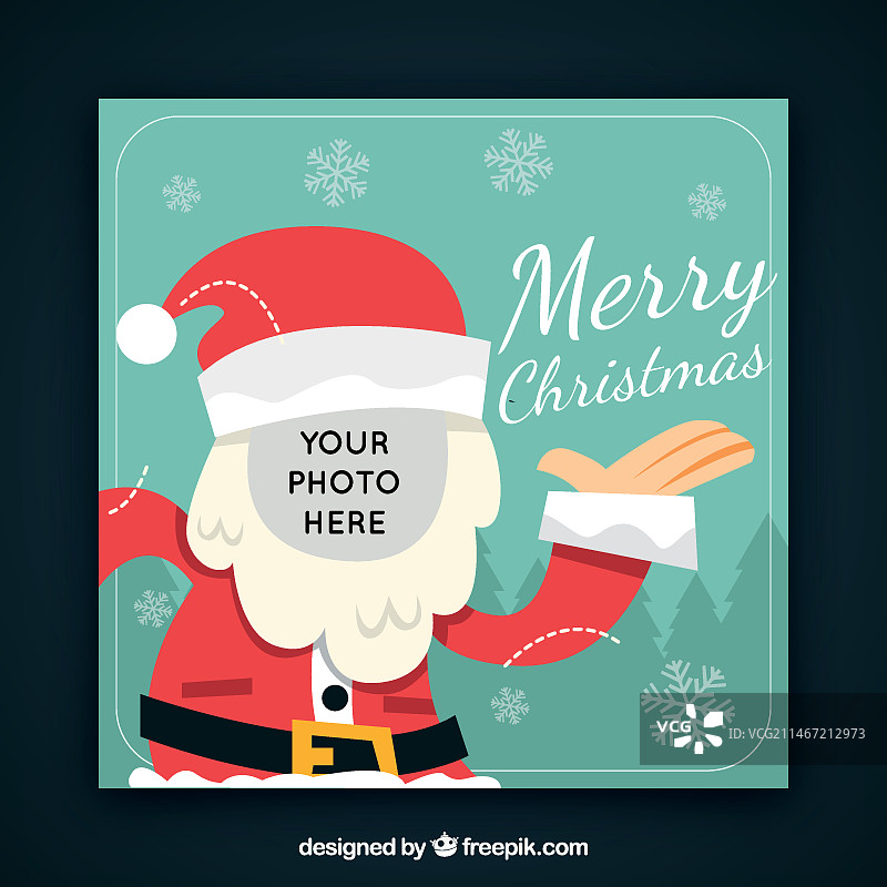 圣诞老人贺卡及相框图片素材