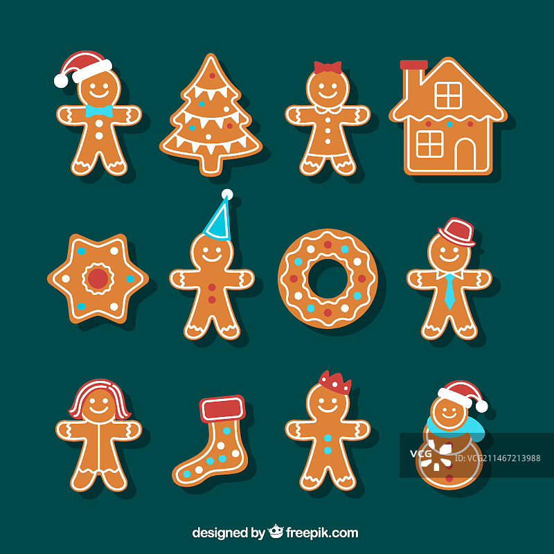精美的圣诞姜饼合集图片素材