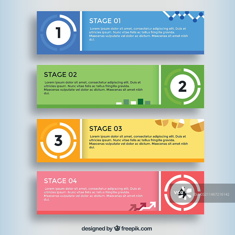 彩色信息图banner合集图片素材