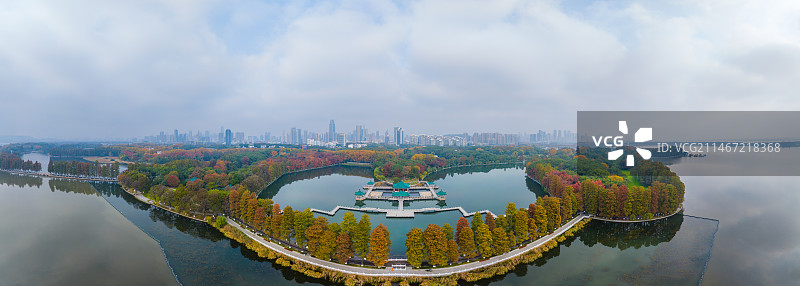 武汉东湖风景区深秋风光图片素材