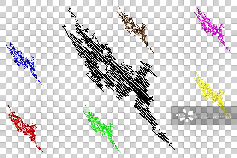 芬兰皮耶利宁湖地图涂鸦图片素材