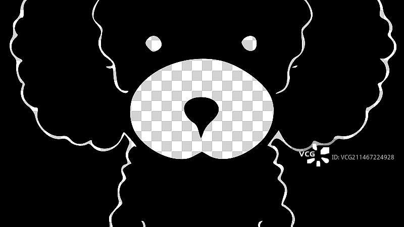 贵宾犬极简剪影图片素材