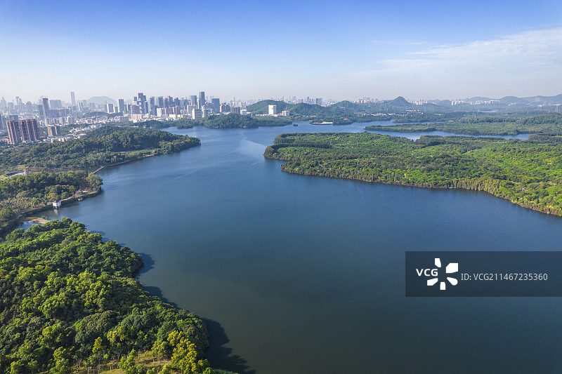 环西丽湖碧道 环西丽湖绿道 深圳西丽湖图片素材