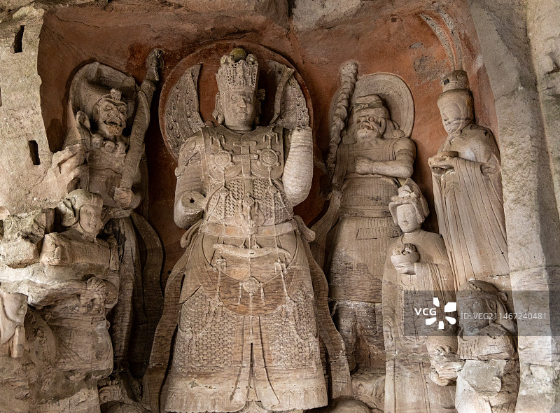 重庆大足北山石刻图片素材