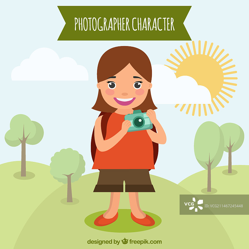女摄影师角色图片素材