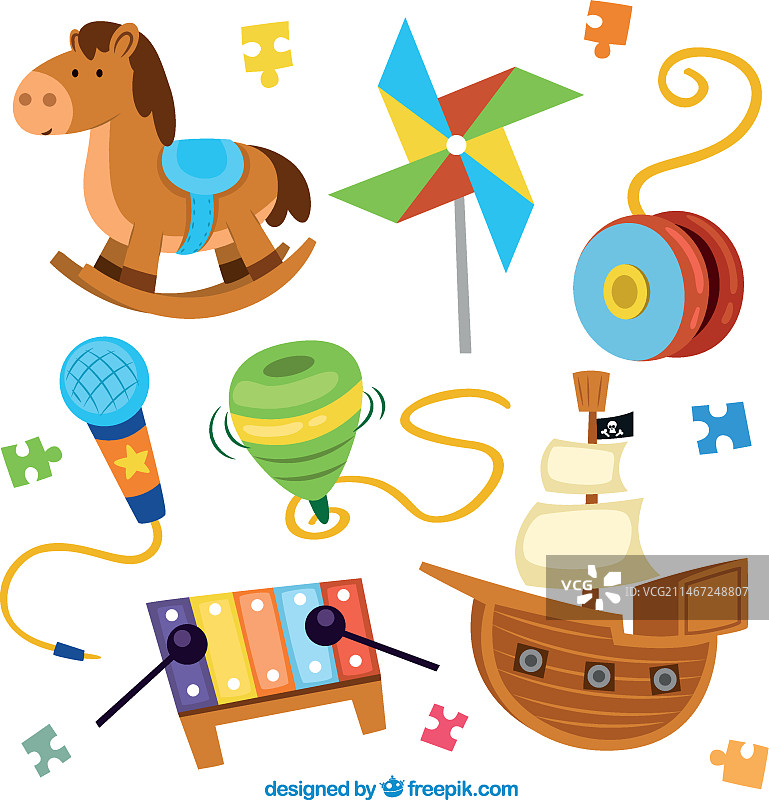 彩色玩具收藏图片素材