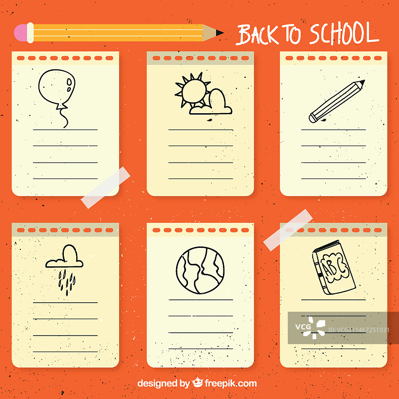 返校季纸条图片素材