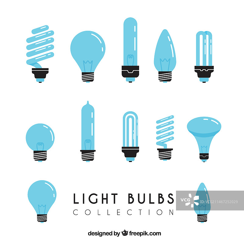 蓝光灯泡合集图片素材