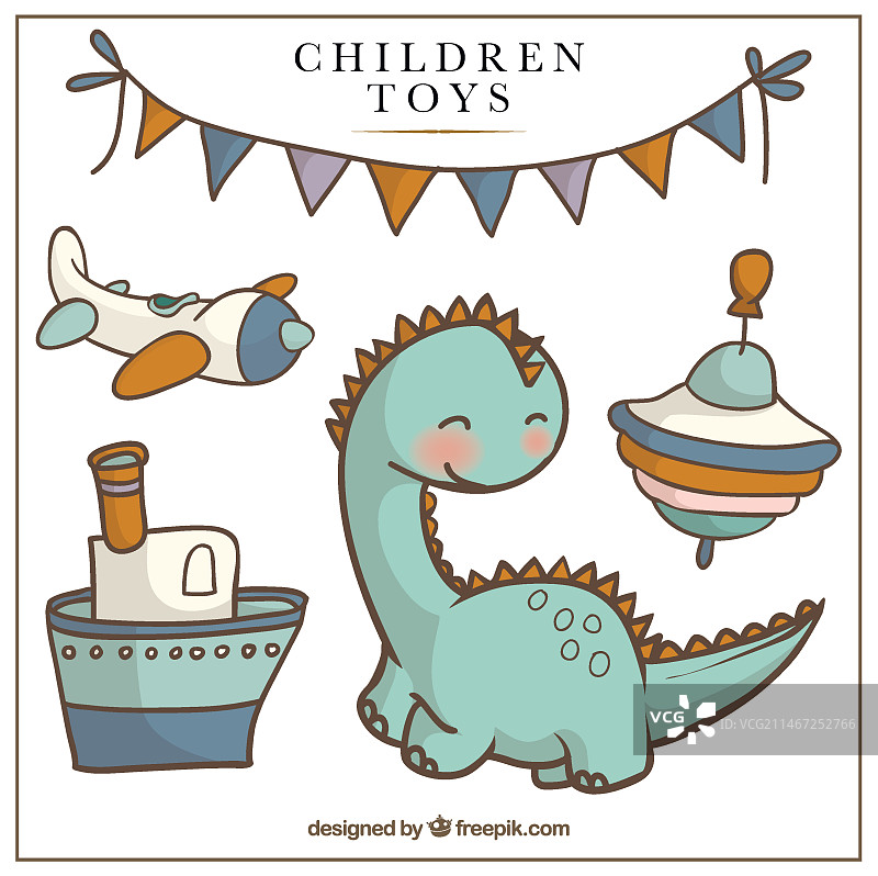 可爱的儿童玩具图片素材