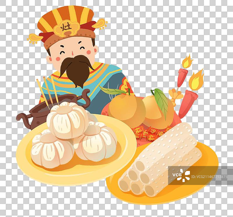 小年拜灶神糖瓜粘图片素材