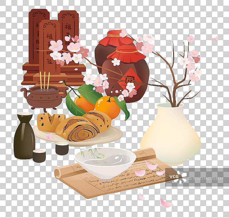 腊月二十九打酒上坟请祖图片素材