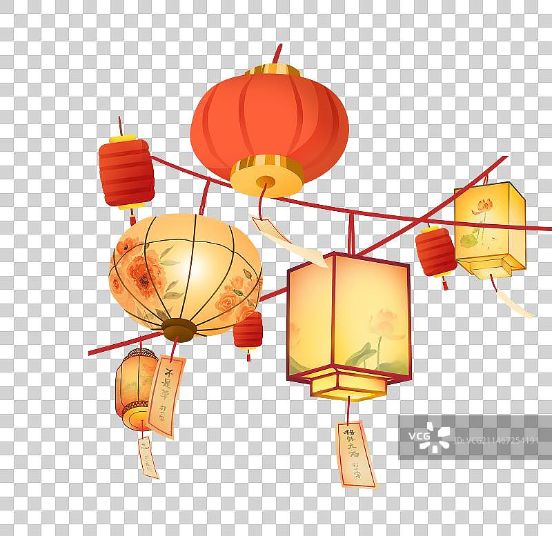 花灯灯谜图片素材