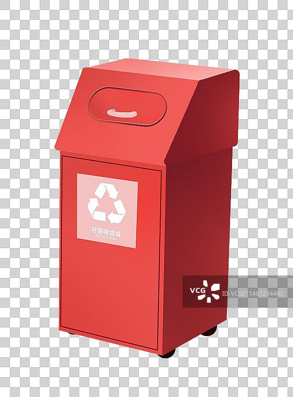 红色垃圾桶图片素材