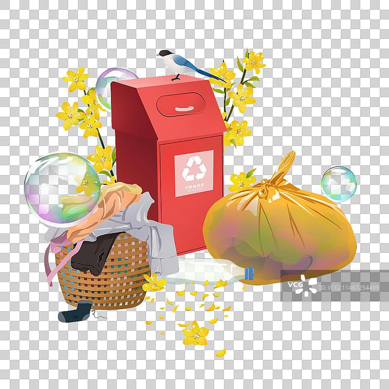 旧衣服垃圾桶图片素材