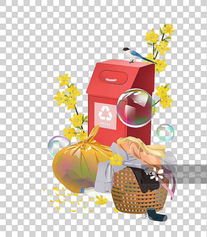 旧衣服垃圾桶图片素材