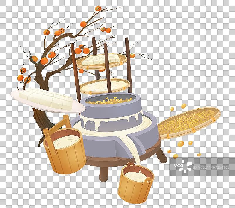 磨豆腐场景图片素材