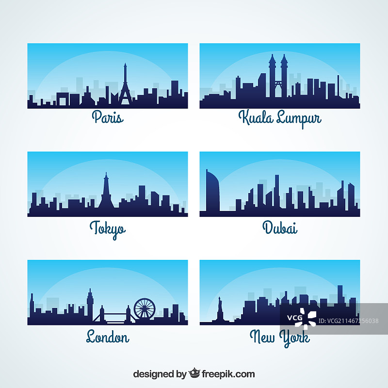 国际城市天际线图片素材