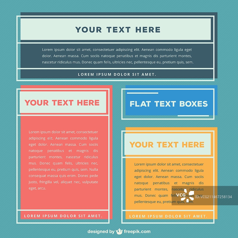 扁平风文本框合集图片素材