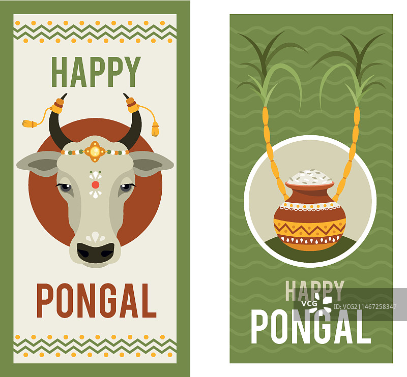 可爱的庞格尔节卡片图片素材