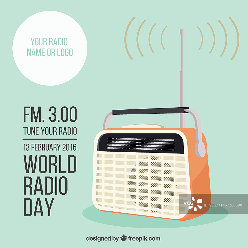世界广播日模板图片素材