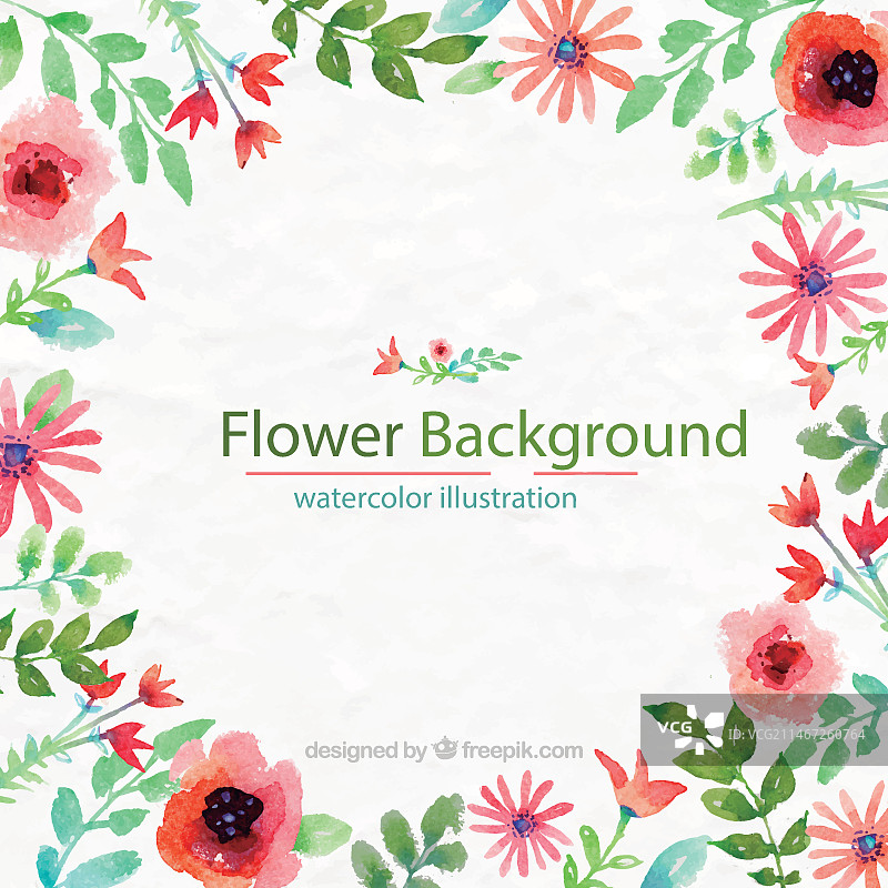 手绘花卉背景图片素材