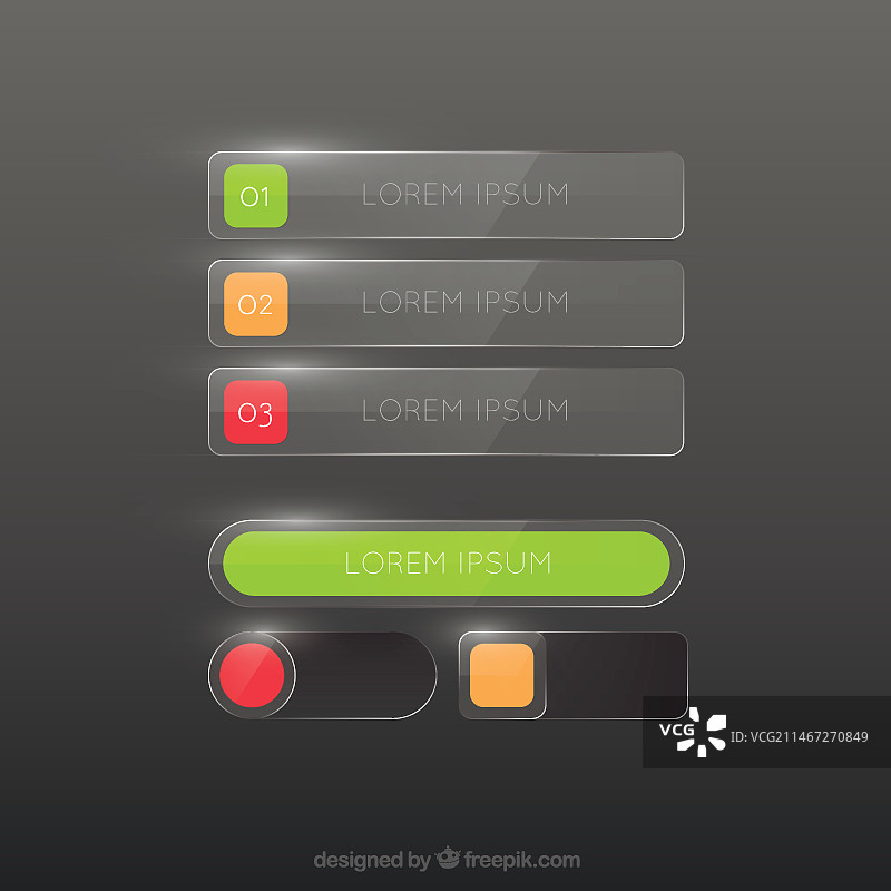 现代Web按钮图片素材