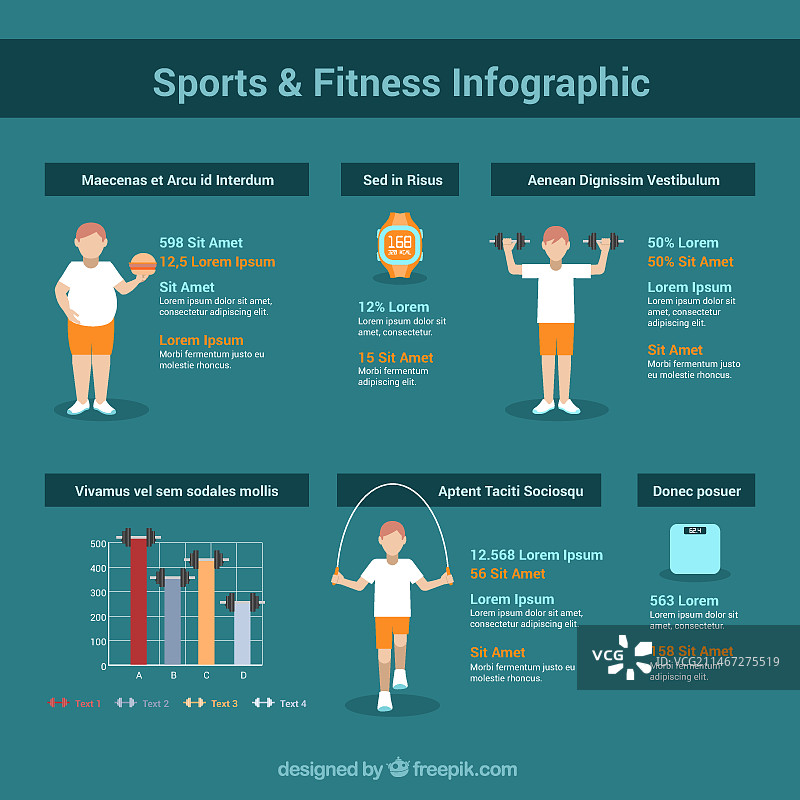 健身信息图表模板图片素材