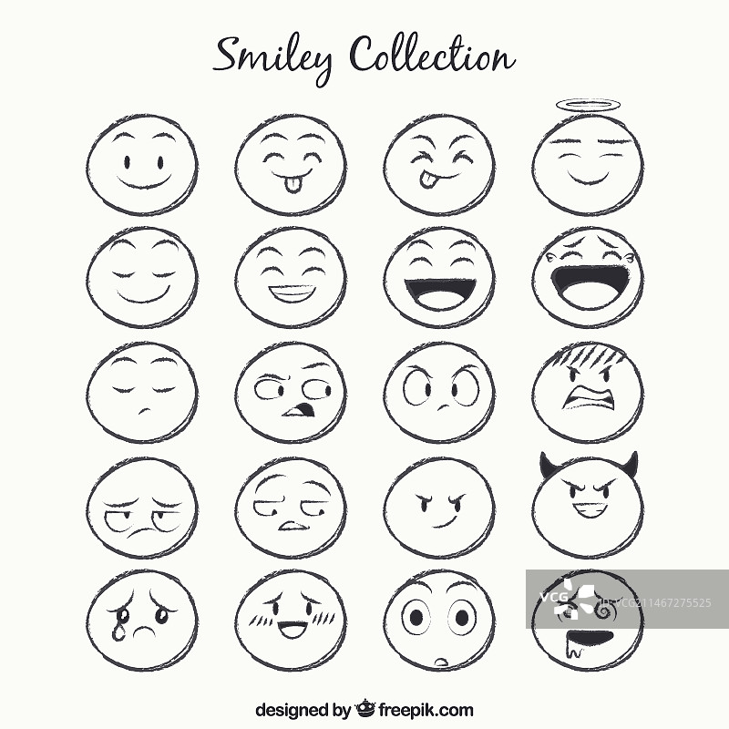 笑脸速写合集图片素材