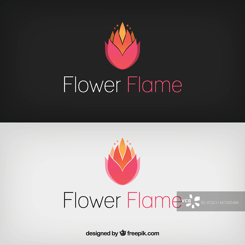 花卉火焰标志图片素材