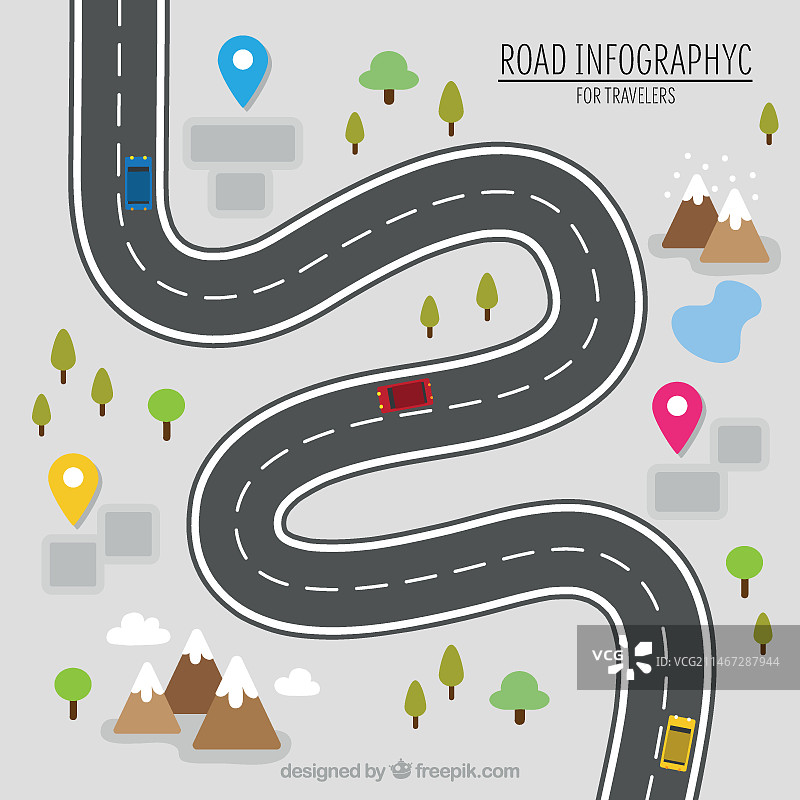 旅行者道路信息图图片素材