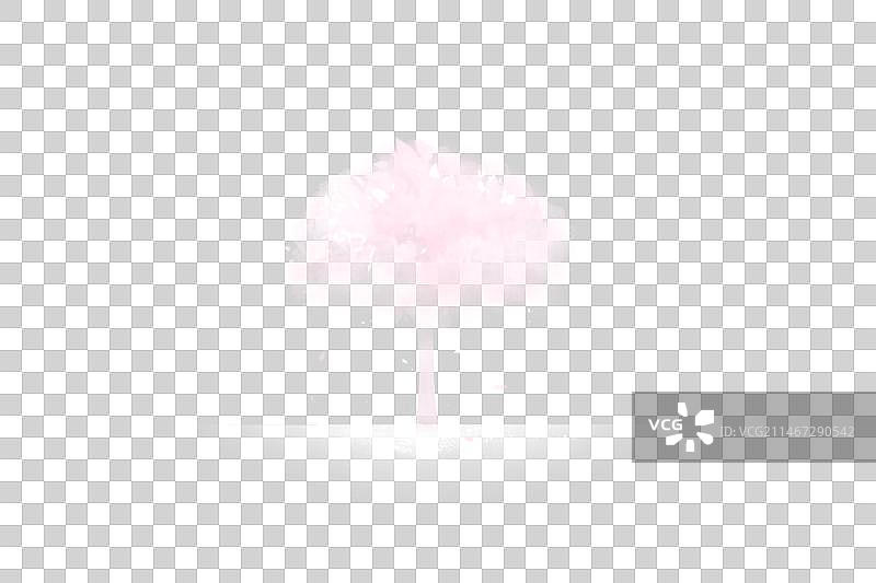 一棵粉色花树，唯美治愈系列免扣元素图片素材