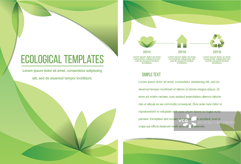 树叶生态宣传单图片素材