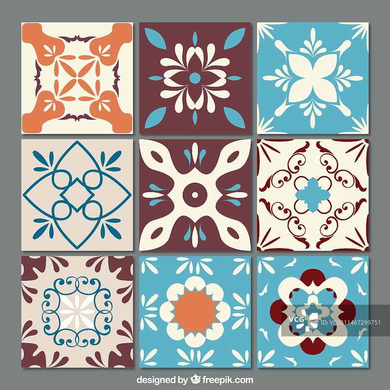 装饰瓷砖套装图片素材