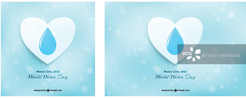 蓝色散景世界水日背景图片素材