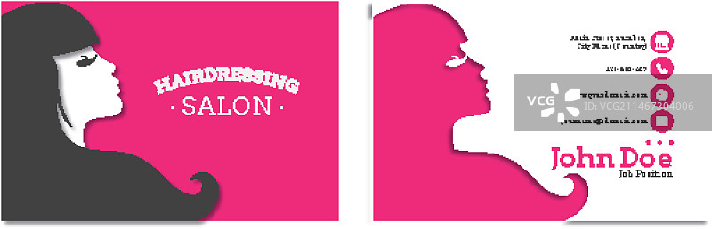 美发沙龙卡片模板图片素材