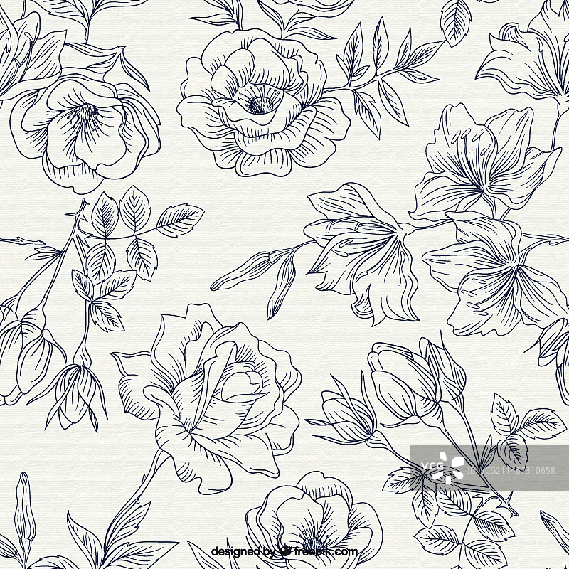 春季玫瑰图案图片素材